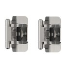3/8" (10 mm) Inset Double Demountable Cabinet Hinge (Pair) in Polished Chrome