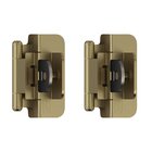 3/8" (10 mm) Inset Double Demountable Cabinet Hinge (Pair) in Golden Champagne