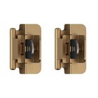 3/8" (10 mm) Inset Double Demountable Cabinet Hinge (Pair) in Champagne Bronze