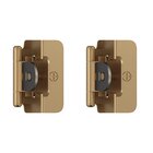 1/2" (13 mm) Overlay Double Demountable Cabinet Hinge (Pair) in Champagne Bronze