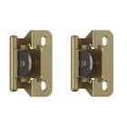 1/4" (6 mm) Overlay Single Demountable Partial Wrap Cabinet Hinge (Pair) in Golden Champagne