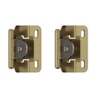 1/2" (13 mm) Overlay Single Demountable Partial Wrap Cabinet Hinge (Pair) in Golden Champagne