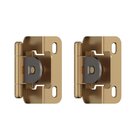 1/2" (13 mm) Overlay Single Demountable Partial Wrap Cabinet Hinge (Pair) in Champagne Bronze