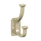 Alder Double Prong Wall Hook in Golden Champagne