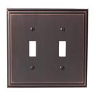 Double Toggle Wallplate in Oil Rubbed Bronze