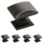 5 Pack of 1 1/4" Rectangular Knob in Oil Rubbed Bronze