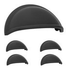 5 Pack of 3" Centers Allison Cup Pull in Matte Black