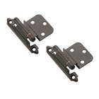 Self Closing Face Mount 3/8" Inset Hinge (Pair) in Oil Rubbed Bronze