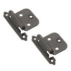Self Closing Face Mount Variable Overlay Hinge (Pair) in Oil Rubbed Bronze