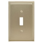 Single Toggle Wall Plate in Golden Champagne