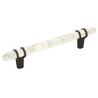 5" Centers Cabinet Handle in Marble White/Black Bronze