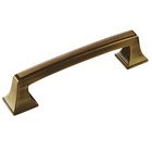 3 3/4" Centers Square Pull in Gilded Bronze