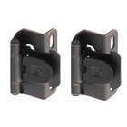 Single Demountable, Partial Wrap, 1/2" Overlay Hinge (Pair) in Oil Rubbed Bronze
