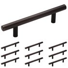 10 Pack of 3 3/4" Centers European Bar Pull in Oil Rubbed Bronze