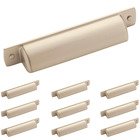 10 Pack of 3 3/4" Centers Cup Pull in Satin Nickel