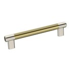6 1/4 (160 mm) Centers Pull in Polished Nickel And Golden Champagne